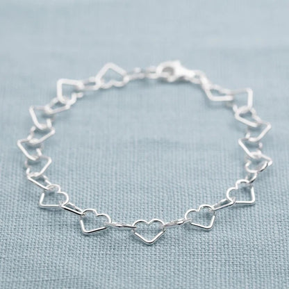 Children's Silver Heart Bracelet