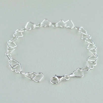 Children's Silver Heart Bracelet