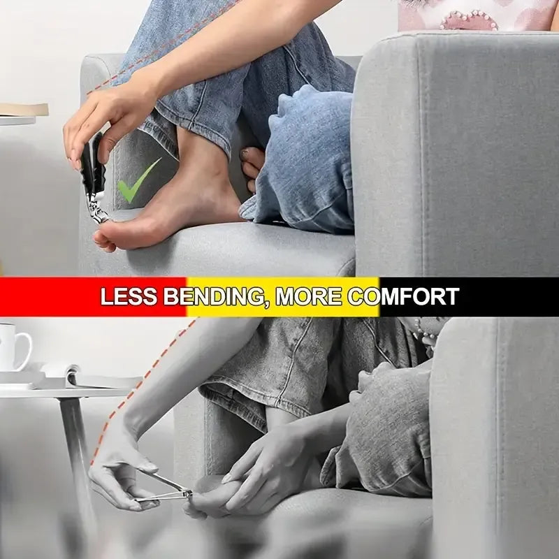 Sharp Curved Blades Nail Clipper with Long Handle