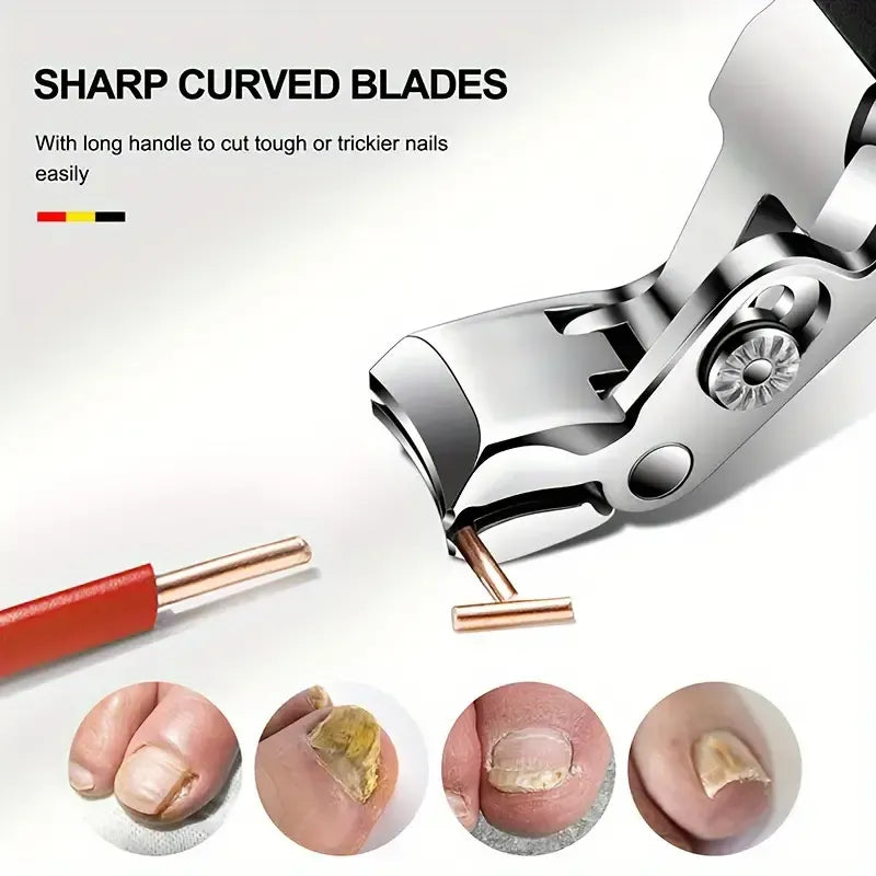 Sharp Curved Blades Nail Clipper with Long Handle